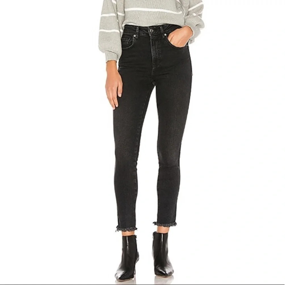 Free people Raw Faded Black High-Rise Jegging OB921667 size 27